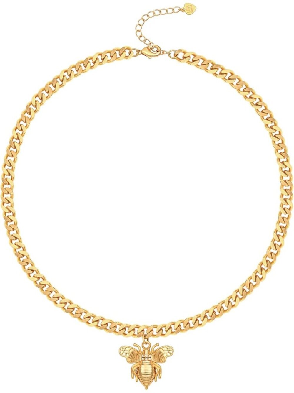 Women's Bee Pendant Pearl 18 K Gold Plate Dainty Compass Chain Necklaces